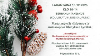 Yhteismyyjäiset seurakuntakeskus 13.12.2025