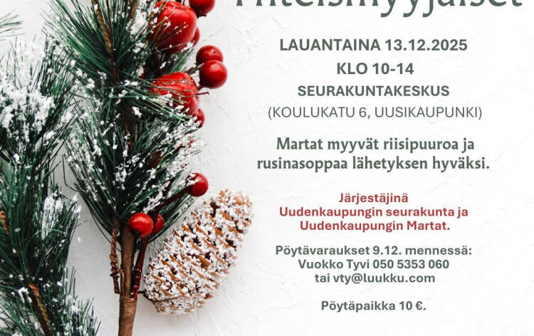 Yhteismyyjäiset seurakuntakeskus 13.12.2025