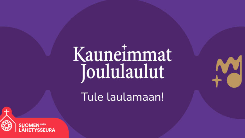 Kauneimmat joululaulut -tule laulamaan! -tapahtumabanneri