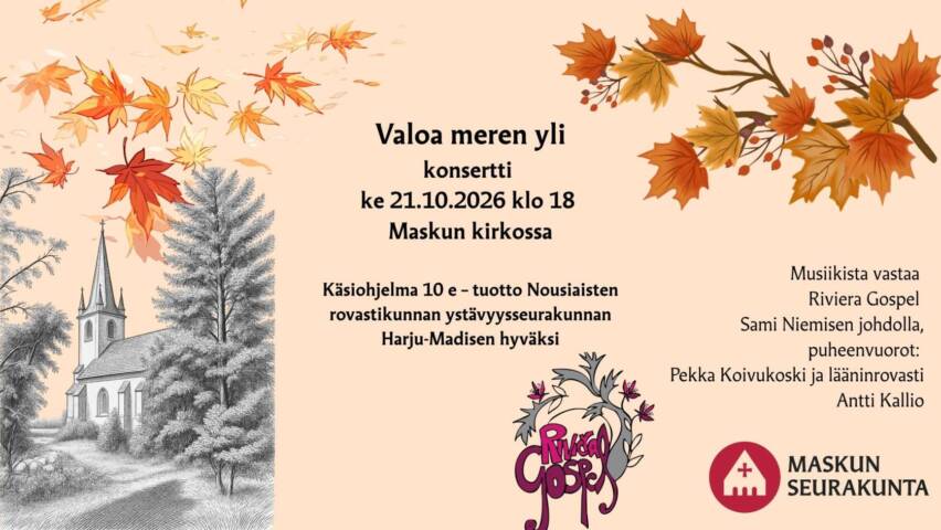Valoa meren yli konsertti Maskun kirkossa