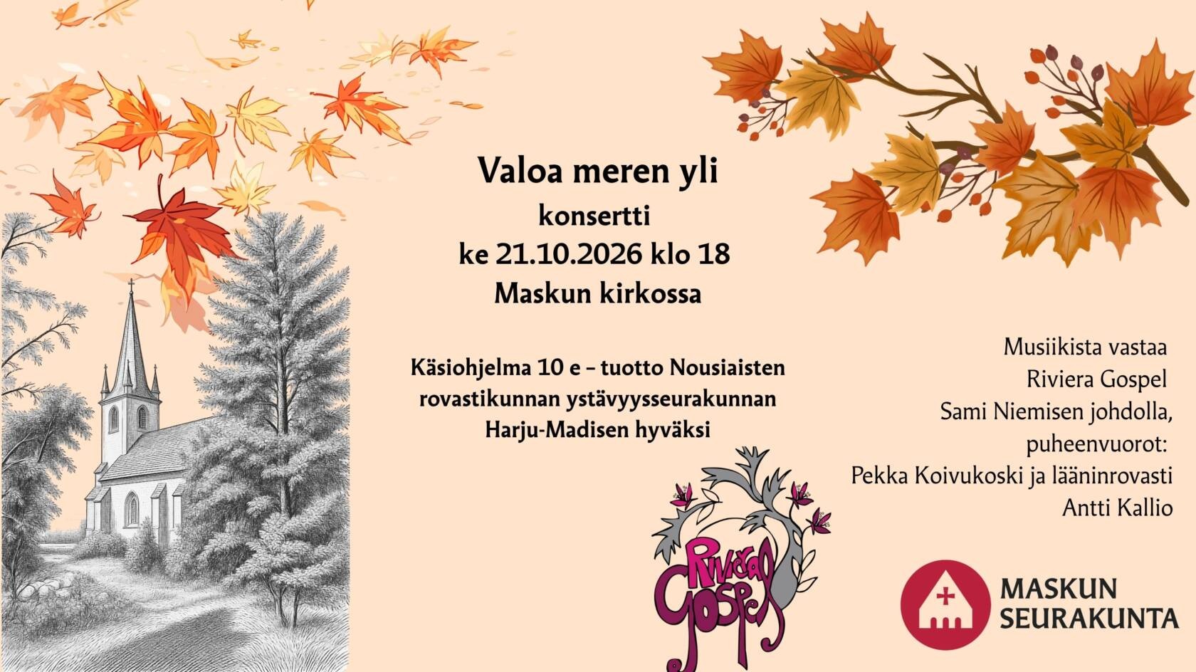 Valoa meren yli konsertti Maskun kirkossa
